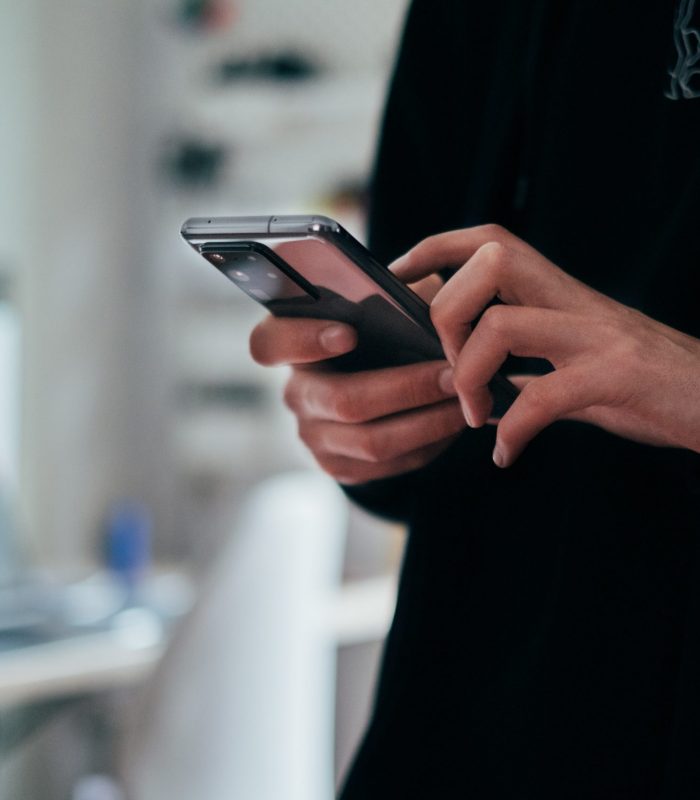 Person using smartphone